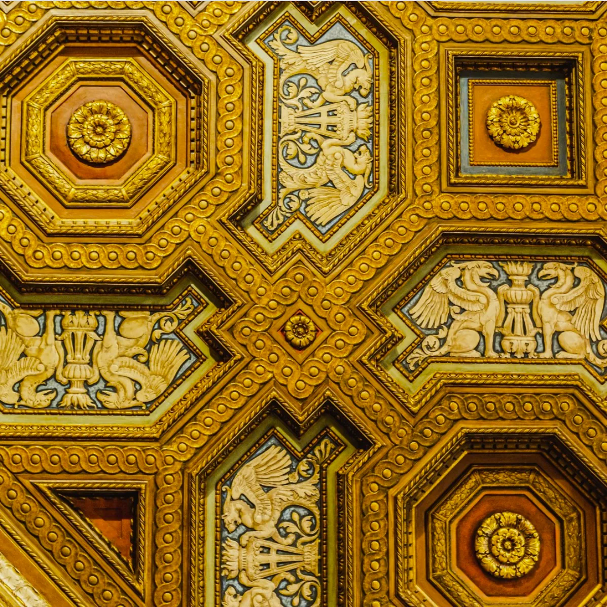 Gilded ceiling detail
