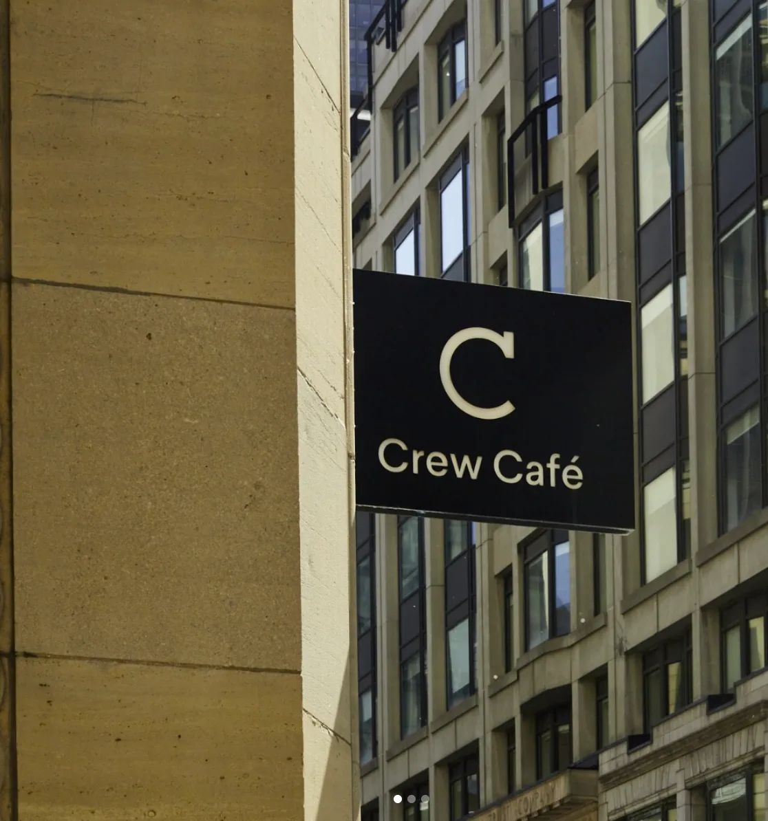 Crew Café street sign