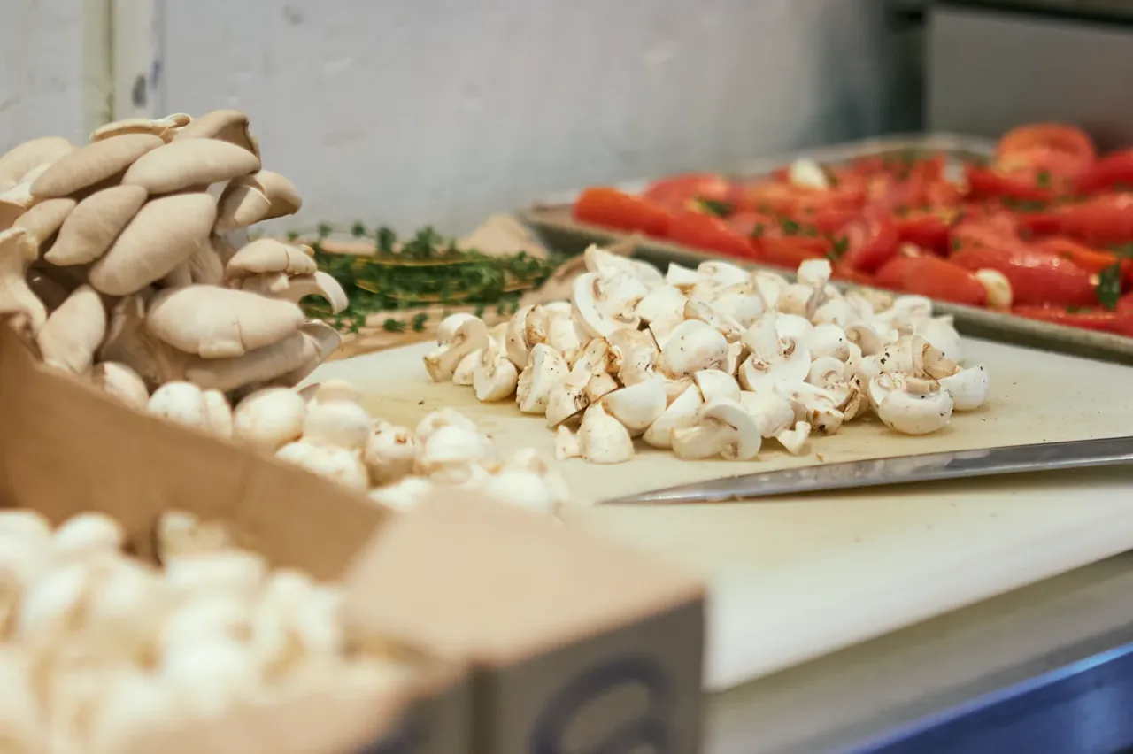 Champignons en préparation